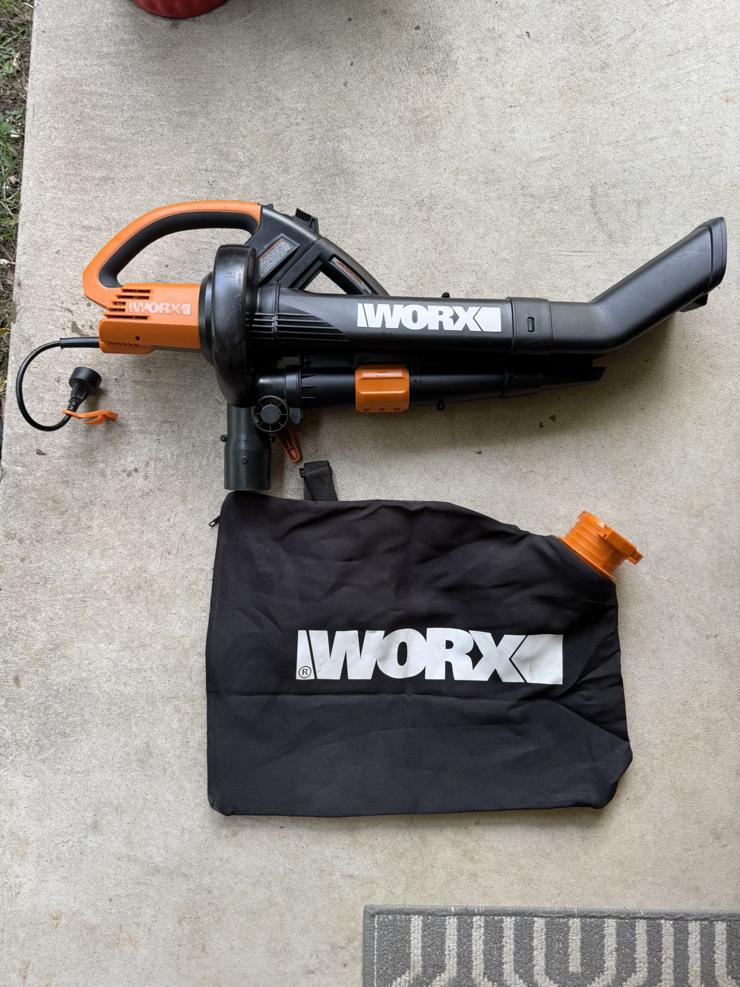 WORX WG509 12 Amp Trivac, 3 in 1 Electric Leaf Blower, Leaf Vacuum & Leaf Mulcher for Lawn Care