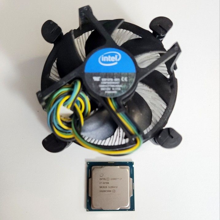 Intel Core i7 8700 CPU up to 4.6GHz Processor, LGA 1151, w Fan Heatsink, tested!