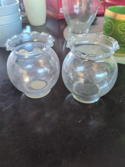 Clear Glass Globe Lamp Shades – Set of 2