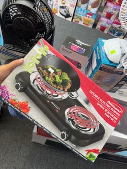 Black Double Electric Burner