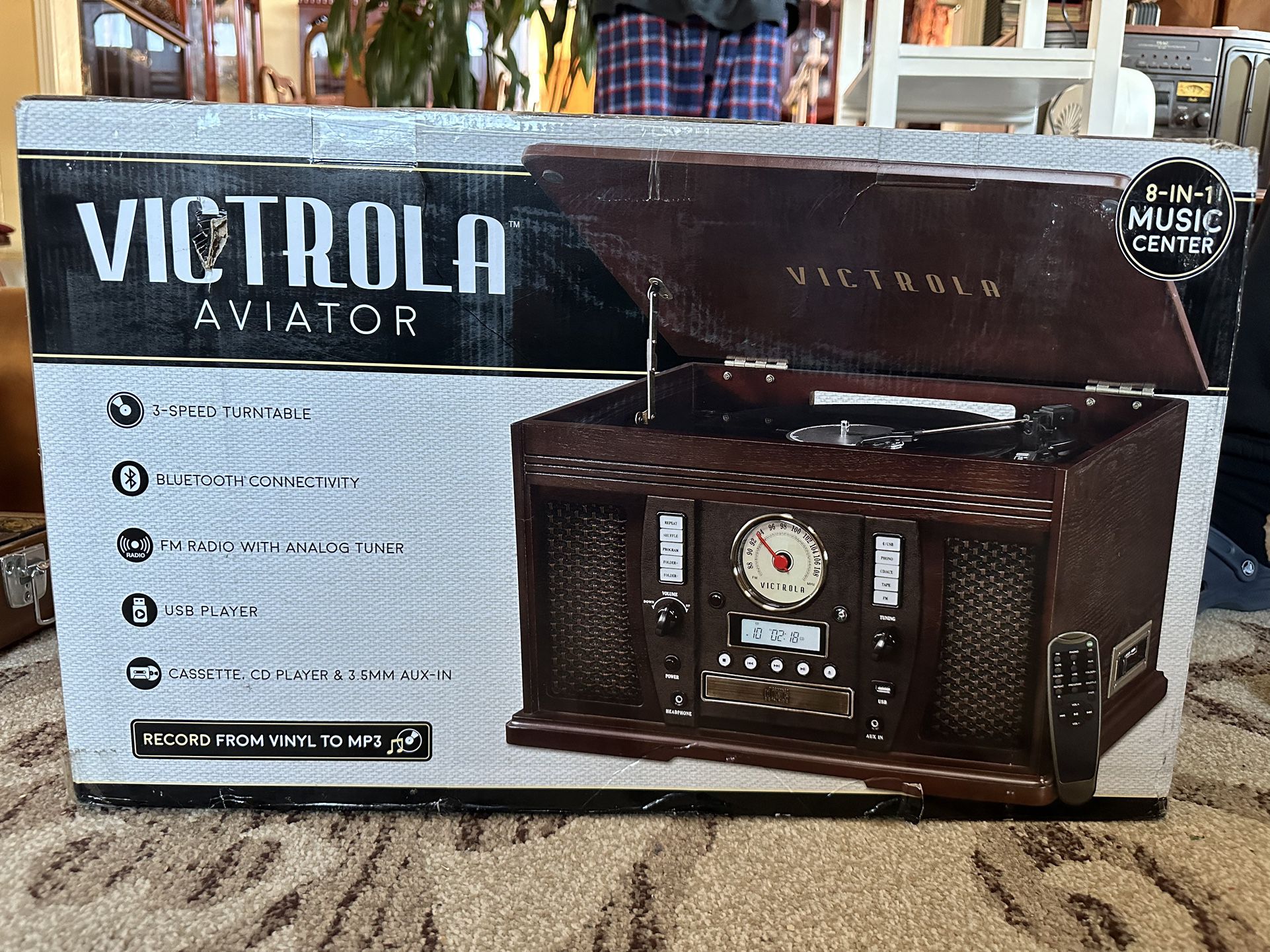 Victrola Record Player With Remote