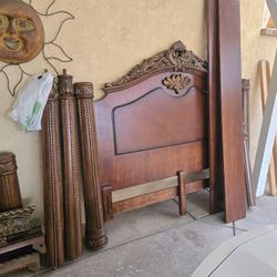 Wood 4 Post Bed And Frame ( No Mattress)