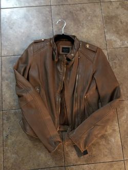 Women Zara leather jacket size small