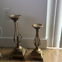 Gold candle sticks