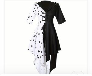 Cruella De Ville Halloween Costume Dress