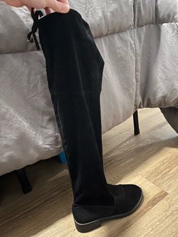 🖤 THIGH-HIGH ADJUSTABLE TIE BOOTS — SIZE 7.5 | $30