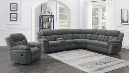 NEW GREY MODULAR Reclining Living Room Sectional SOFA COUCH $10 DOWN