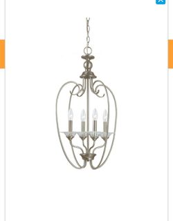 new in the box silver 4 lightes lighting shandelier very elegant