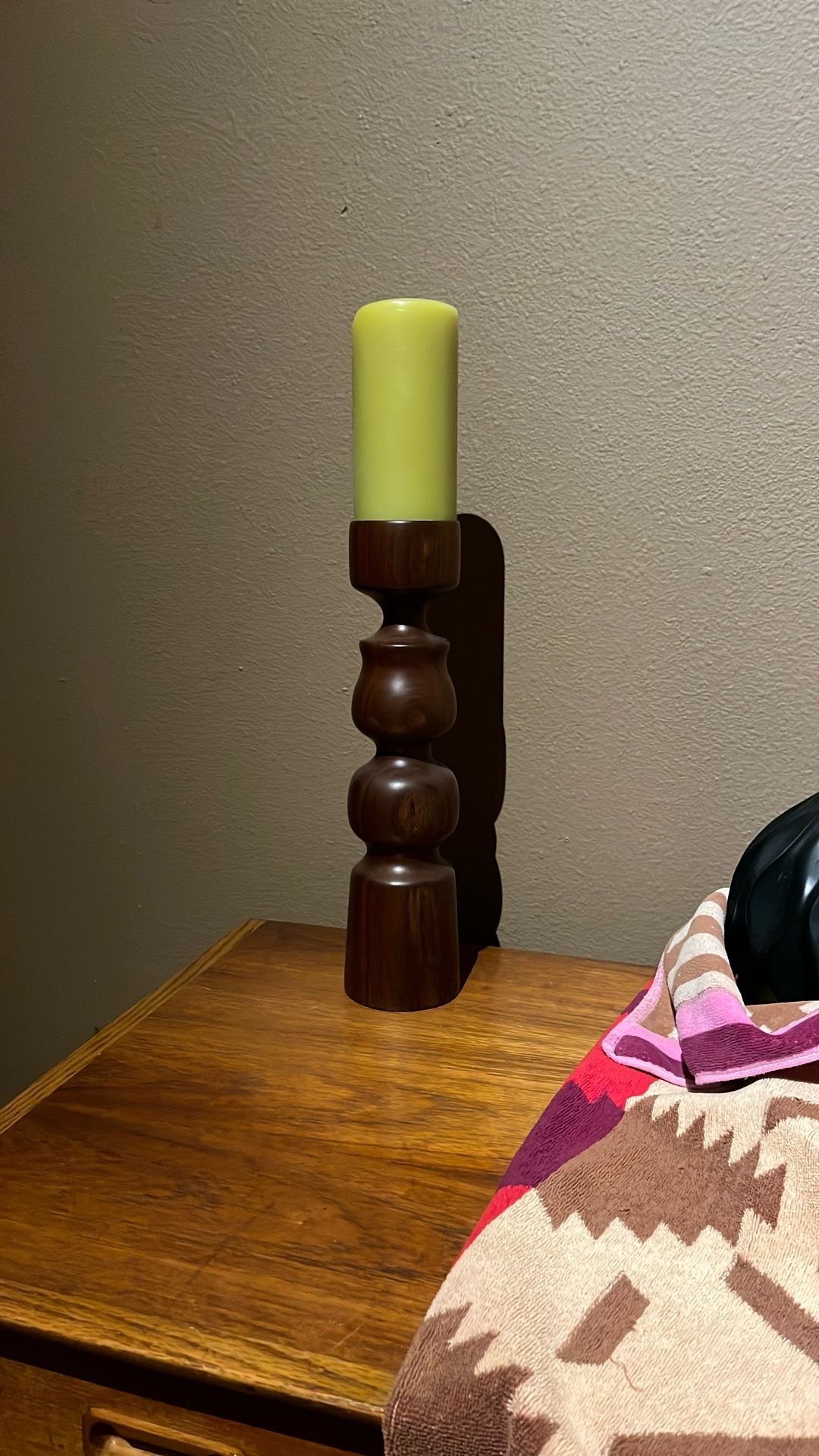MCM Solid Wood Candlestick 14.5” Talk