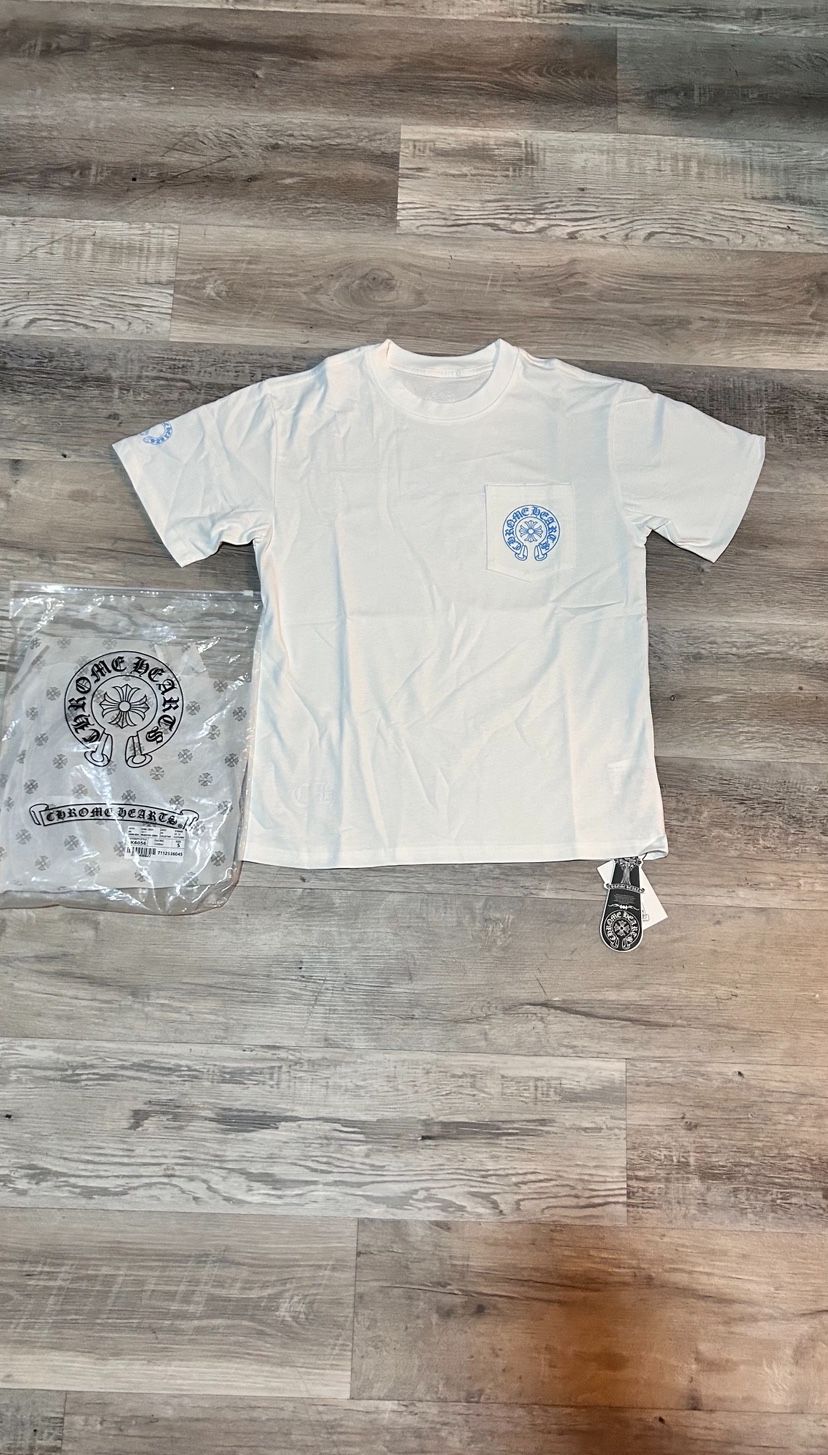 Chrome Hearts White/babyblue  T Shirt