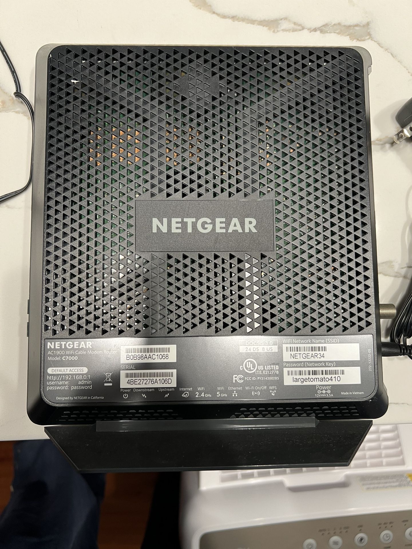 Netgear AC1900 Cable Modem Router