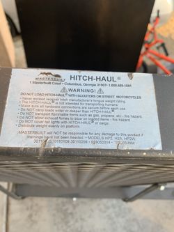 Master built Hitch Haul
