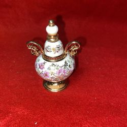 White Made In Greece Greek 24k Gold Ceramic Vase Oil/Perfume Collectible (Read Description) (2 available)