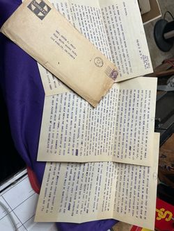 1936 Original Santa Fe Railway Letter & Telegram – David Pauly Winslow AZ – Route 66