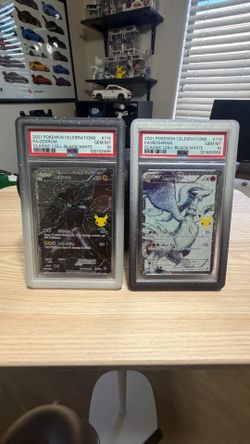 PSA 10 Pokémon Celebrations Zekrom & Reshiram Full Art Gem Mint Set