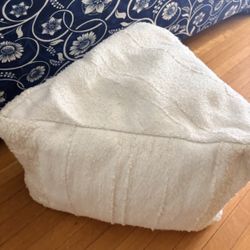 Crate & Barrel Triangle Pouf Ottoman