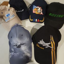 Boeing Collection Of 6 Hats 