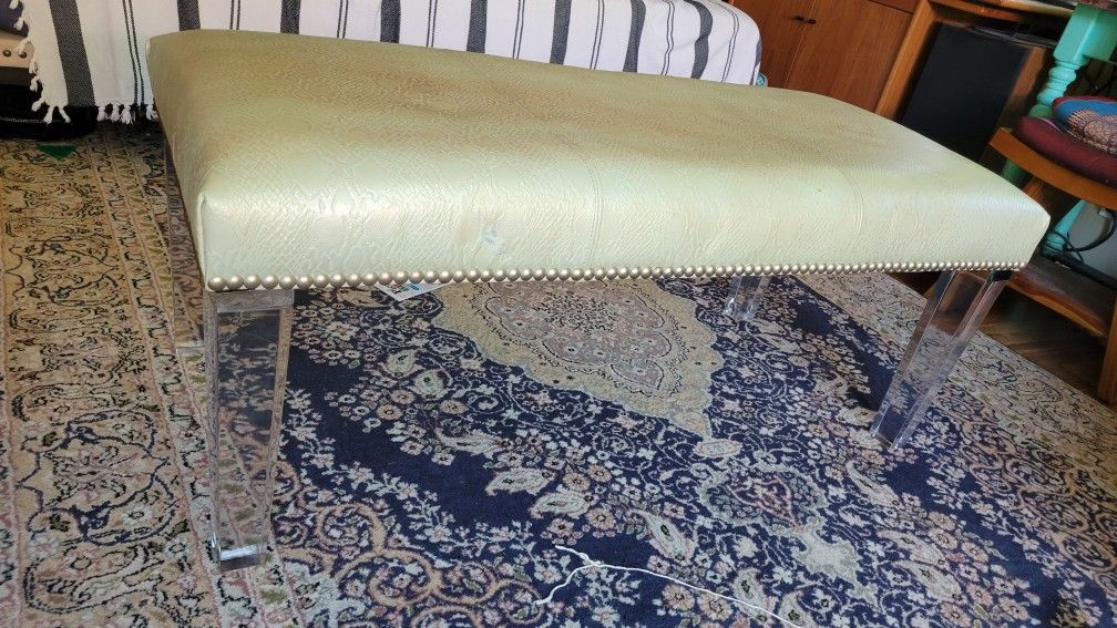Bench, Leather Upholstered