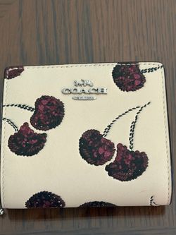 Authentic coach cherry print women wallet New