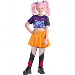 Kids Girls Demon Hunters Mira Cosplay Costume Singer Dress Halloween