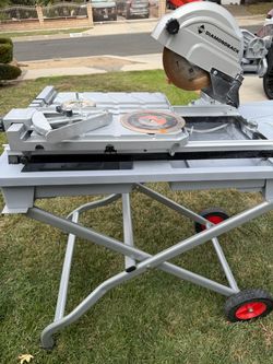 DIAMONDBACK 10 Amp, 7 in. Wet Tile Saw with Sliding Table