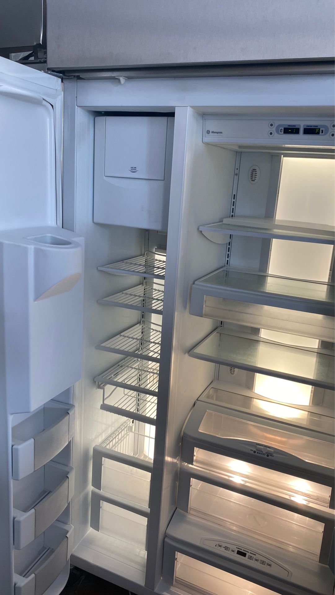 GE monagram 42” built in refrigerator stainless steel