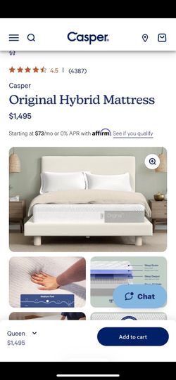 CASPER ORIGINAL HYBRID QUEEN MATTRESS