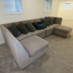 FREE Large Tan Sectional (NEED GONE ASAP MOVING)