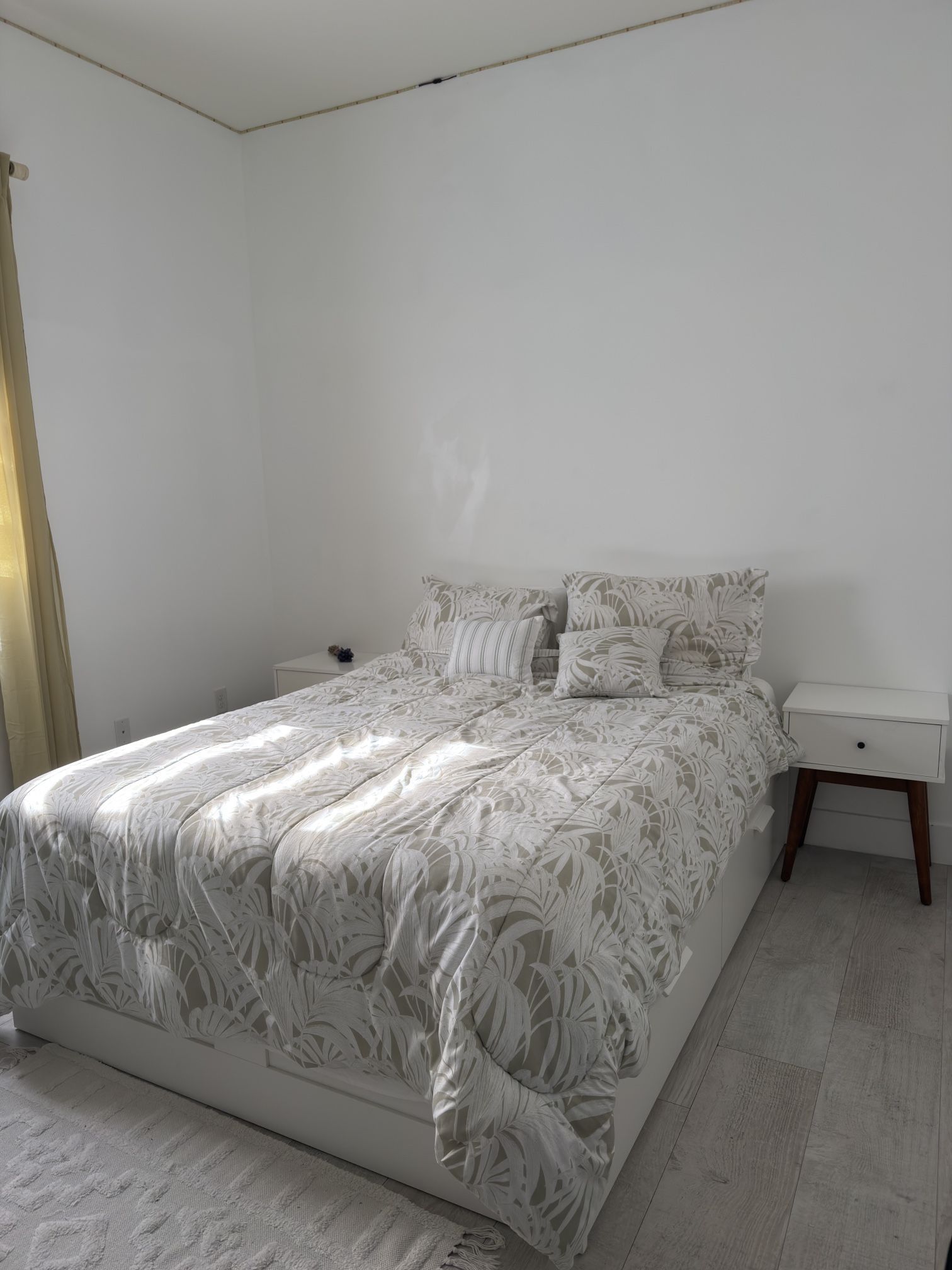 White Queen Bed with Storage IKEA