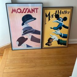 Mossant Art Poster And Disney Mad Hatter Poster