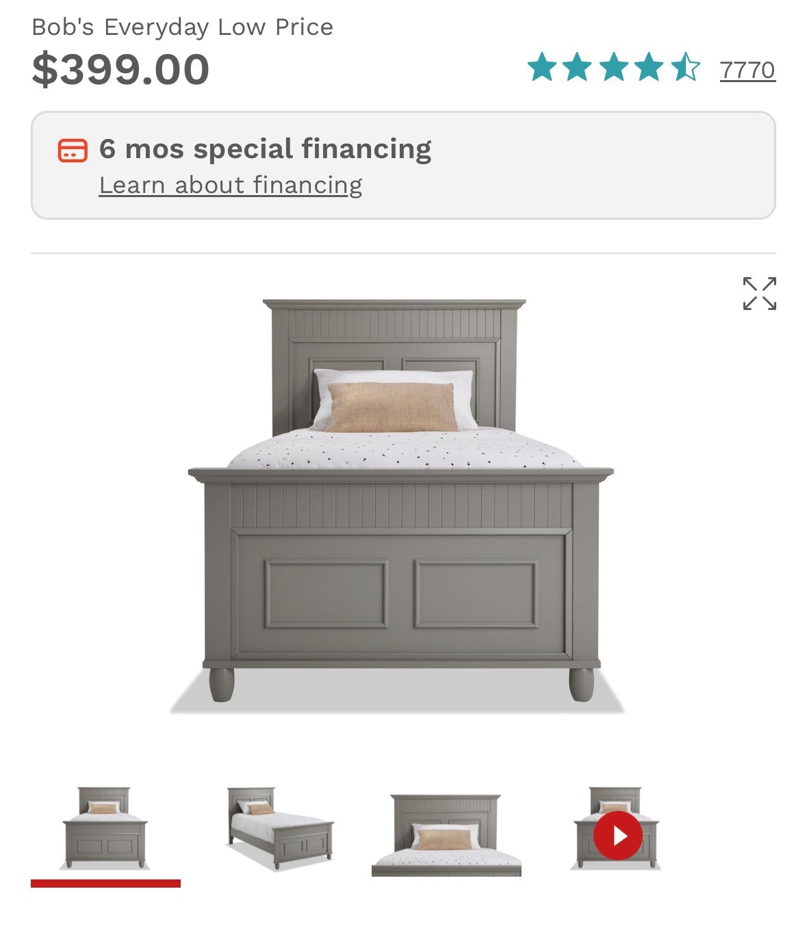 Gray Twin bed and dresser almost new