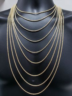 2.5MM 10K Semi Solid Rope Chain RC-008