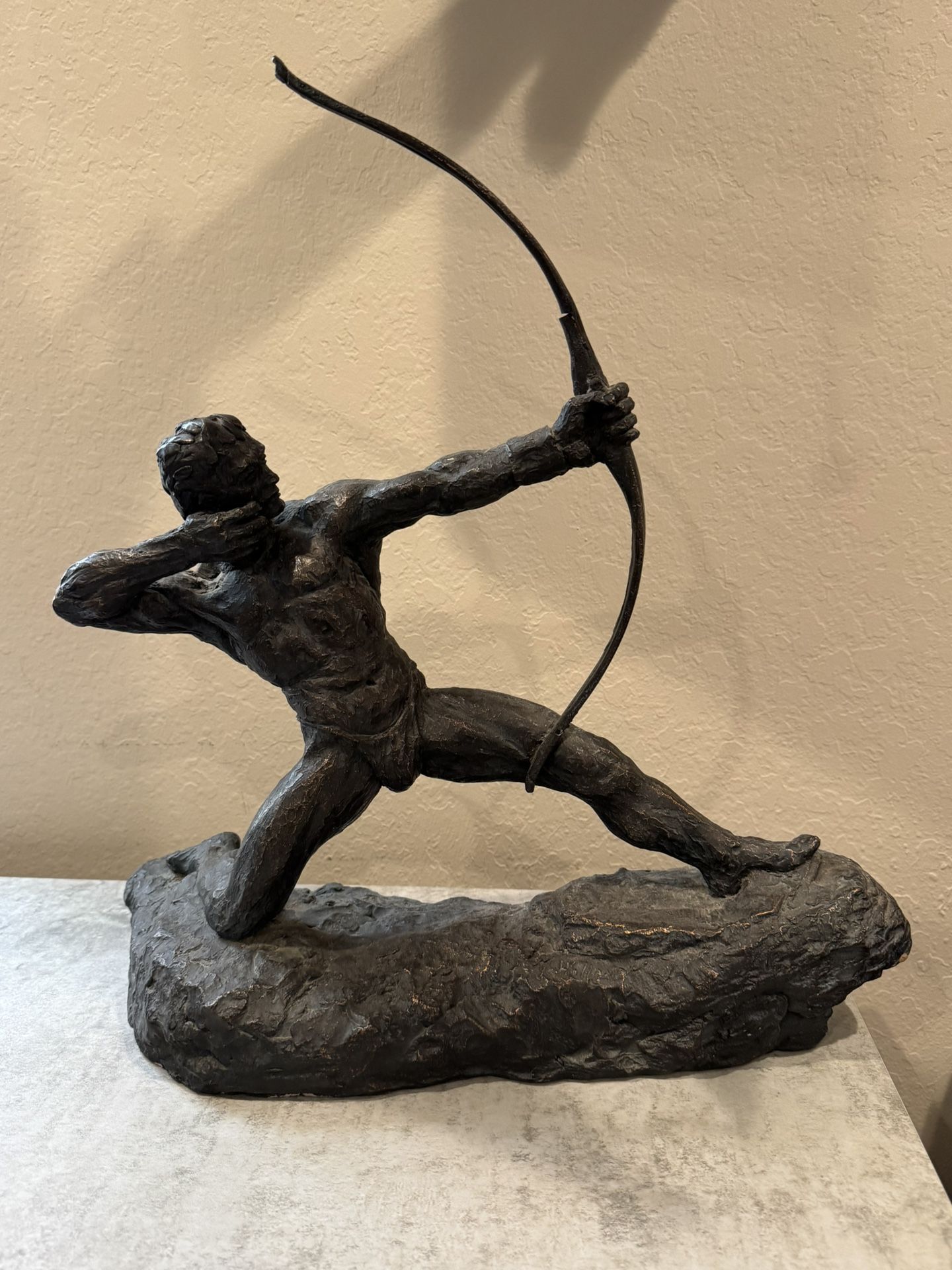 Thomas Holland "Man With Bow" Archer Signed Numbered Bronze Sculpture
