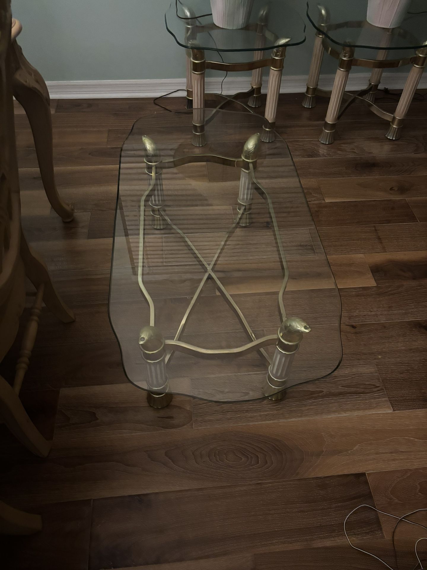 Vintage Coffee Table With End Tables