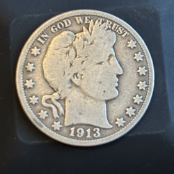 1913 Barber Half Dollar – Original U.S. Silver Coin
