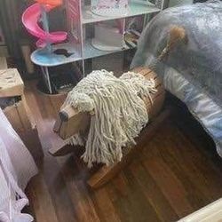 Kids Toy play Wood Rocking Lion. $20 great Easter gift Everett/Melvin Avenue Pick Up Area. Cash only.