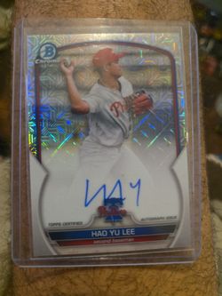 2023 Bowman Chrome Hao Yu Lee on card auto