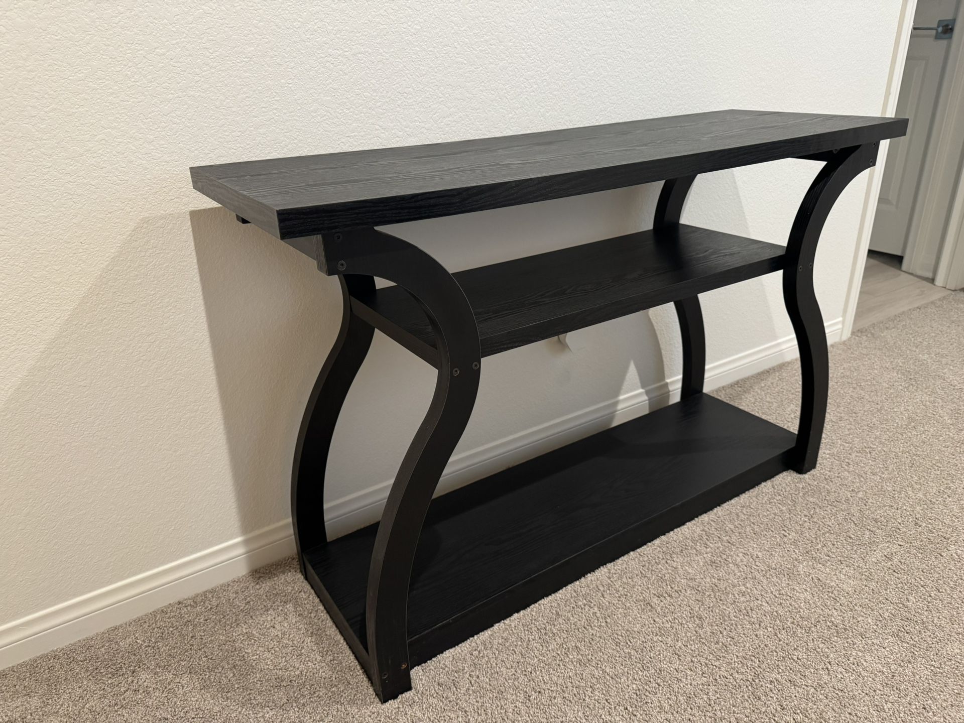 Black Wood Console Table