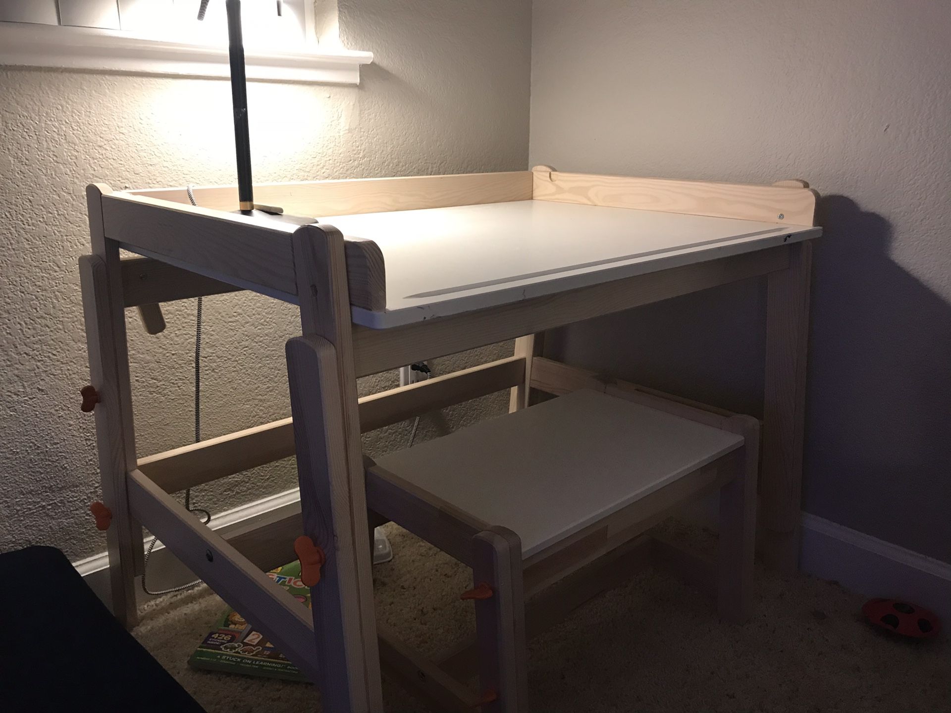 IKEA Flisat Children Desk & Bench, both adjustable