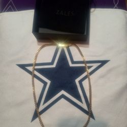 GOLD PLATED FRANCO WITH ZALES BOX AND BAG 