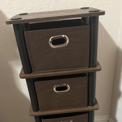 FURINNO Turn-N-Tube 4-Bins System Rack, Columbia