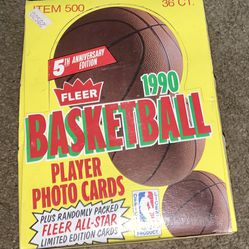 1990-91 Fleer Basketball Card Wax Pack Box 36 Packs Michael Jordan 