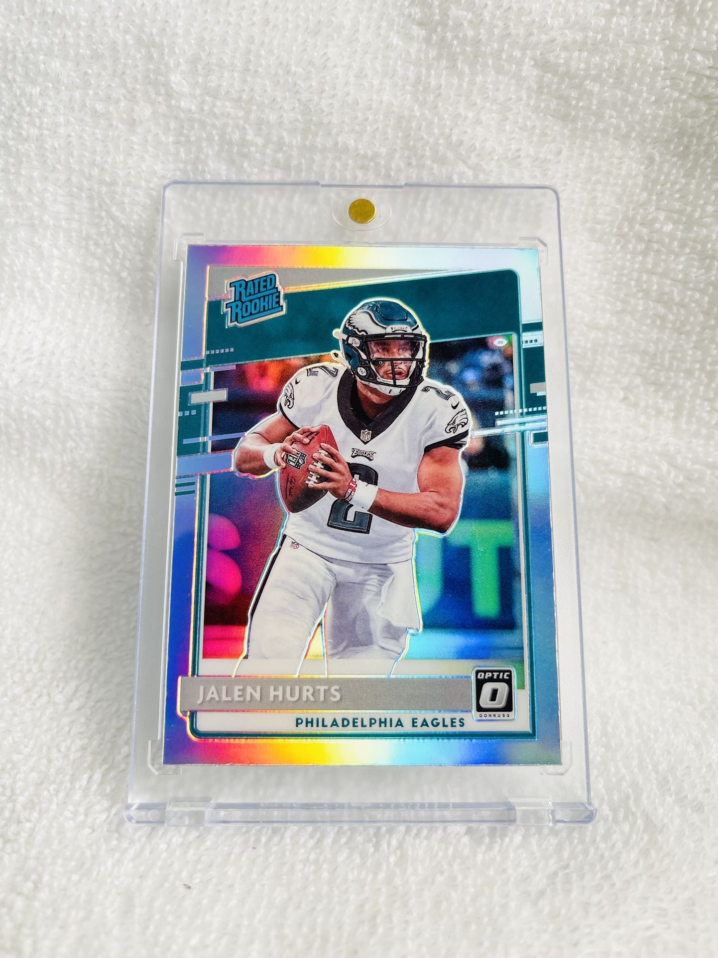 Jalen Hurts Optic Holo Rookie Football Card
