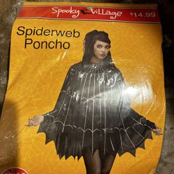 Black/ Silver Glitter Spider Print 