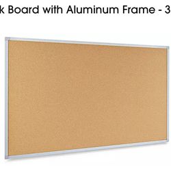 Cork Board With Aluminum Frame 3x2 Mead