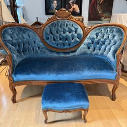 Antique Sofa and Leg Rest 
