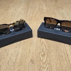 2 Pair Mvmt Sunglasses, Brown And Yellow Tortisse 