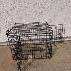 Black Metal Dog Crate (missing Tray)