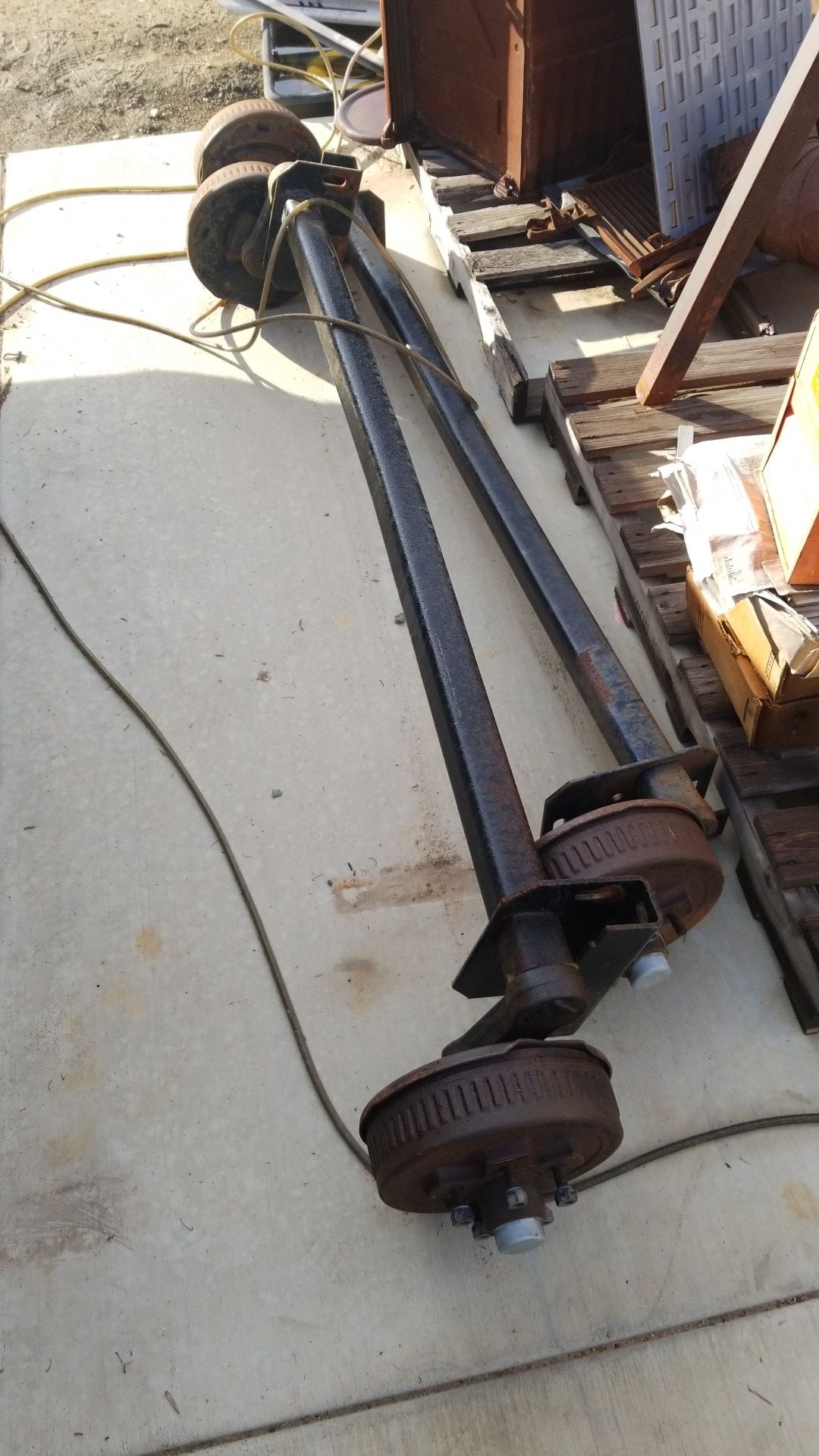 Trailer axles electric brake