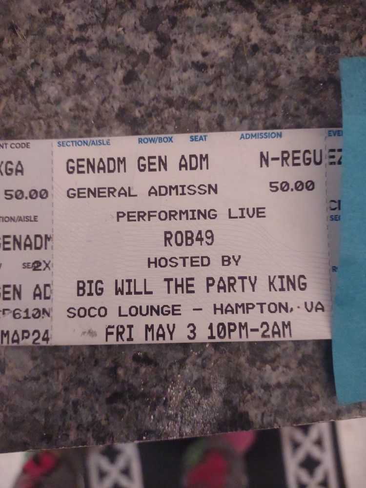 ROB49 Concert Tickets 